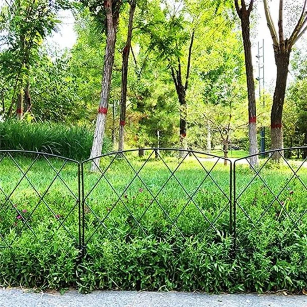 Decorative Garden Fence 24 in (H) x 10 ft (L), Outdoor Rustproof Metal